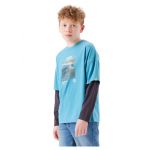 Garcia G33404 Short Sleeve T-shirt Azul 10-11 Years Rapaz