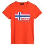 Napapijri S-zamora T-shirt Laranja 14 Years Rapaz