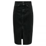 Only Bianca Midi Denim Skirt Preto L Mulher