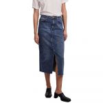 Pieces Jessie Denim High Waist Midi Skirt Azul XS Mulher