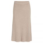Vila Comfy Long Skirt Beige M Mulher