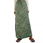 Jack & Jones Maria Satin Midi Skirt Verde S Mulher