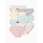 Vertbaudet Lote de 7 Cuecas Animais Menina Branco 4A