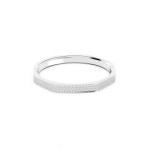 Swarovski Bracelete Dextera Modelo Octagonal Branca Lacado a Ródio XL