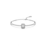 Swarovski Bracelete Millenia Lapidação Octogonal Pavé Branca Lacado a Ródio