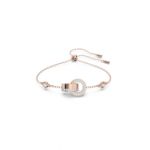 Swarovski Pulseira Hollow Laço Bloqueado Branca Lacado a Rosa Dourado