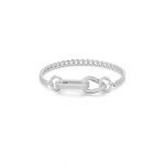 Swarovski Pulseira Dextera Pavé Ligações Mistas Branca Lacado a Ródio M