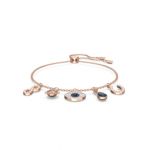 Swarovski Pulseira Symbolic Infinito Olho Grego e Ferradura Azul Lacado a Rosa Dourado