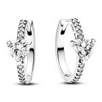 Pandora Joalheria Brincos de Argola com Coração Brilhante 293101c01