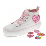 Beppi Botas Lona Branco / Rosa 32