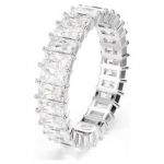 Swarovski Anel Matrix Lapidação Baguete Branco Lacado a Ródio 60