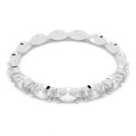 Swarovski Anel Vittore Lapidação Marquesa Branco Lacado a Ródio 60