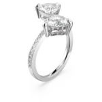 Swarovski Anel Attract Soul Coração Branco Lacado a Ródio 60