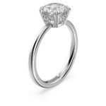 Swarovski Anel Cocktail Constella Lapidação Redonda Branco Lacado a Ródio 50