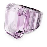 Swarovski Anel Cocktail Lucent Lapidação Octogonal Rosa 55