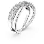 Swarovski Anel Twist Lapidação Redonda Branco Lacado a Ródio 50