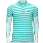Single Line Polo Verde Claro e Branco Listrado Médio Grosso Xl