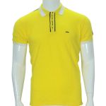 Single Line Polo Cor Amarela com Risca Preta No Ombro Xl