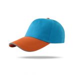Boné Unisex Azul Claro/Laranja Tamanho Unico