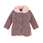 A&J Casaco de Algodão Rosa com Gola Peluche 3 Meses