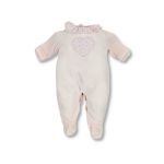 A&J Babygrow Menina Rosa em Veludo 0 Meses