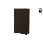 Lupel Porta-Cartões Metálico Revestido em Pele com Anti-RFID L697SH Castanho