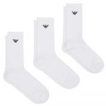 Emporio Armani Meias Longas 303133 3 Pares White 40-45