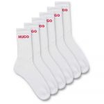 Hugo Meias Qs Rib Logo Cc 6 Pares White 43-46