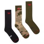 Diesel Meias Skm Ray 3 Pares Black / Olive Green 35-38