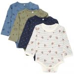 Pippi Bodie De Manga Comprida Ao-printed 4 Pack 4 Anos Deep Lichen Green - 5714999051077