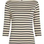 Tommy Hilfiger T-Shirt De Manga 3/4 Slim Cody Fine Stp Country Ivory / Drk N Navy M
