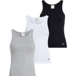 Calvin Klein T-Shirt Sem Mangas Lv00qs7493 3 Unidades Black / White / Grey Heather M