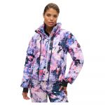 Superdry para Mulher Casaco de Esqui Acolchoado de Corte Quadrado Lilás S