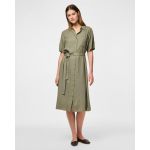 Pieces Vestido Midi De Manga Curta Pia Deep Lichen Green S