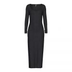 Pieces Vestido Longo De Manga Comprida Iris Black XS