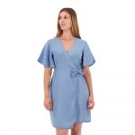 Pepe Jeans Vestido Curto De Manga Curta Fanny Blue S