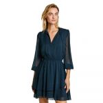 Pepe Jeans Vestido Curto De Manga 3/4 Pl953612 Dulwich Blue L