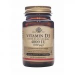 Solgar Vitamina D3 4000Ui Cholecalciferol 100Mcg 60 Cápsulas