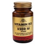 Solgar Vitamin D3 2200Ui 55Mcg 50 Cápsulas Vegetais
