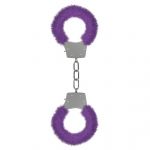 Shots Toys Ouch! Algemas Pleasure Furry Handcuffs Purple