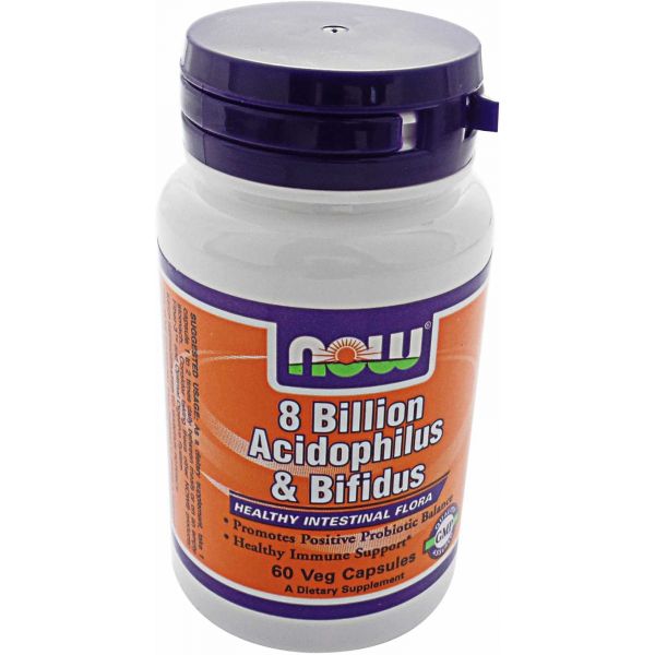 Now 8 Billion Acidophilus & Bifidus 60 Cápsulas | Kuantokusta