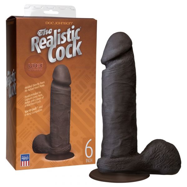 Doc Johnson Dildo The Realistic Cock UR3 6 Black Compara Pr