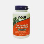 Now Potassium Plus Iodine 180 Comprimidos