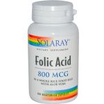 Solaray Folic Acid 800mcg 100 Cápsulas