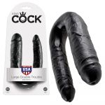Pipedream Dildo Large Double Trouble King Cock Black