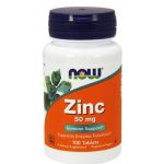 Now Zinc Gluconate 50mg 100 Comprimidos