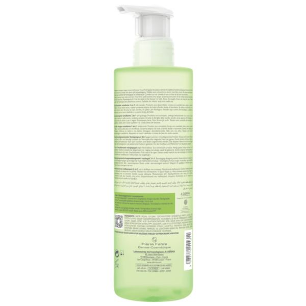 A-Derma Exomega Gel Emoliente Corpo e Cabelo 500 ml + Óleo de Duche 500 ml  - Atida