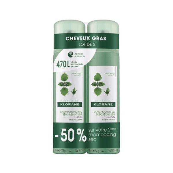 Klorane Ortiga Shampoo Seco 2x150ml Kuantokusta