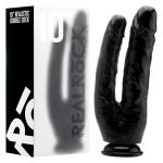 RealRock Dildo Duplo Realístico 10" Black