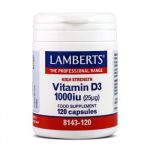 Lamberts Vitamina D3 1000ui (25 µg) 120 Cápsulas
